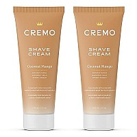 Cremo Coconut Mango Moisturizing Shave Cream, Astonishingly Superior Ultra-Slick Shaving Cream for Women Fights Nicks, Cuts and Razor Burn, 6 Fl Oz (Pack of 2)