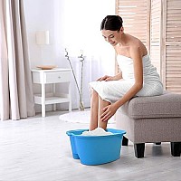 Mantello Foot Soak Tub- Extra Large Feet Soaking Tub - Pedicure Foot Soak - Home Foot Spa (Blue)