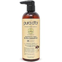 PURA D'OR Professional Grade Biotin Shampoo For Thinning Hair, Clinically Proven Anti-Thinning Hair Care, 2X Concentrated DHT Blocker Hair Thickening Products For Women & Men, 16oz