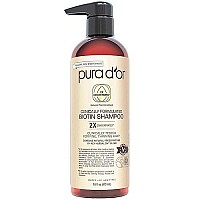 PURA D'OR Professional Grade Biotin Shampoo For Thinning Hair, Clinically Proven Anti-Thinning Hair Care, 2X Concentrated DHT Blocker Hair Thickening Products For Women & Men, 16oz