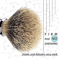 Grandslam Finest Badger Shaving Brush with Resin Handle- Engineered for the Best Shave of Your Life (Blue)