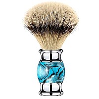 Grandslam Finest Badger Shaving Brush with Resin Handle- Engineered for the Best Shave of Your Life (Blue)