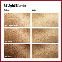 Permanent Hair Color by Revlon, Permanent Hair Dye, Colorsilk with 100% Gray Coverage, Ammonia-Free, Keratin and Amino Acids, 81 Light Blonde, 4.4 Oz (Pack of 3)