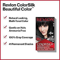 Permanent Hair Color by Revlon, Permanent Hair Dye, Colorsilk with 100% Gray Coverage, Ammonia-Free, Keratin and Amino Acids, 81 Light Blonde, 4.4 Oz (Pack of 3)