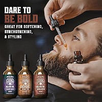 Viking Revolution Beard Oil Conditioner 3 Pack - All Natural Variety Set - Sandalwood, Pine & Cedar, Clary Sage Conditioning and Moisturizing for a Healthy Beard