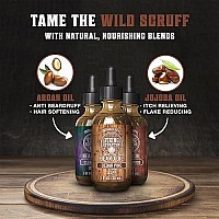 Viking Revolution Beard Oil Conditioner 3 Pack - All Natural Variety Set - Sandalwood, Pine & Cedar, Clary Sage Conditioning and Moisturizing for a Healthy Beard