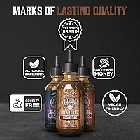 Viking Revolution Beard Oil Conditioner 3 Pack - All Natural Variety Set - Sandalwood, Pine & Cedar, Clary Sage Conditioning and Moisturizing for a Healthy Beard