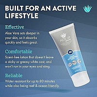 Aloe Up Sport Collection SPF 30 Sunscreen - Unscented Sunscreen Protects from UV with Aloe/Quick-drying, Non-greasy Lotion Safe for Face or Body/Reef Safe, made in USA / 3 oz