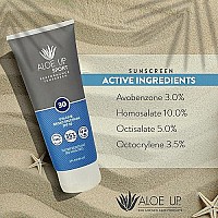 Aloe Up Sport Collection SPF 30 Sunscreen - Unscented Sunscreen Protects from UV with Aloe/Quick-drying, Non-greasy Lotion Safe for Face or Body/Reef Safe, made in USA / 3 oz