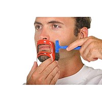 RevoGoatee Goatee Shaving Template - Shaping & Edge-up Tool for Goatee Trimming, Lineup - Grooming Kit for Men - One Size Fits All - Self Cut Guide - Use w/Beard Trimmer or Clipper - Barber Supplies