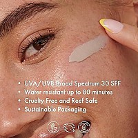 Unsun Mineral Tinted Face Sunscreen with Broad Spectrum SPF 30 - Water-Resistant Lotion, Primer & Color Corrector - 1.7 Fl Oz, Light/Medium