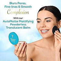 Veil Cosmetics Automatte Mattifying Balm Touch-Up | Translucent Powderless Makeup for Oily Skin | All Skin Tones & Types | Paraben-Free