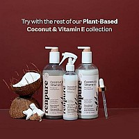 RENPURE Plant Based Natural Leave In Conditioner Spray - Hydrating Vitamin E & Coconut Oil Deep Conditioner for Hair & Beards - Sulfate Free, Anti Frizz, Heat Protectant Detangler Spray Leave In