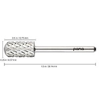 Pana Silver 4XC (4 Extra Coarse) *Smooth Round Top* Large Dome Top Barrel Carbide Bit 3/32 Shank Size