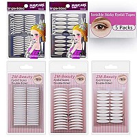 5 Packs Natural Invisible Single/Double Side Eyelid Tapes Stickers, Medical-use Fiber Eyelid Strips, Instant Lift Eye Lid Without Surgery, Perfect for Hooded, Droopy, Uneven, Mono-eyelids