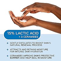 AmLactin Rapid Relief Restoring Body Lotion For Dry Skin - 7.9 oz Pump Bottles (Twin Pack) - 2-in-1 Exfoliator And Moisturizer With Ceramides And 15% Lactic Acid For 24-Hour Relief From Dry Skin