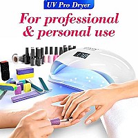 OVLUX UV LED Nail Lamp 180W, Professional Nail Dryer Machine, Best Gel UV LED Nail Lamp for Fingernail & Toenail Gel Based Polishes - Nail Curing Light with 57 pcs LEDs, 4 Timer Settings