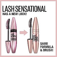 Maybelline Lash Sensational Washable Mascara, Lengthening and Volumizing for a Full Fan Effect, Blackest Black, 2 Count