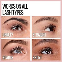 Maybelline Lash Sensational Washable Mascara, Lengthening and Volumizing for a Full Fan Effect, Blackest Black, 2 Count