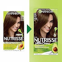 Garnier Hair Color Nutrisse Nourishing Creme, 50 Medium Natural Brown (Truffle) Permanent Hair Dye, 2 Count (Packaging May Vary)