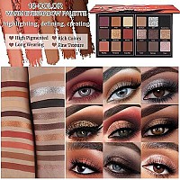 Prism Makeup Matte Eyeshadow Palette Pro 18 Colors Pigmented Shimmer Glitter Eye Shadow Palette, Blendable Long Lasting Waterproof Makeup Cosmetics Halloween Makeup Kit (01 Seductress)