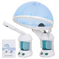 Portable 3 in 1 Mini Facial Steamer Ozone Hair Table Top Home Salon Spa Face Steamer Beauty Skin Care Facial Atomizer w/Bonnet Hood