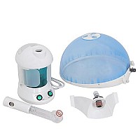 Portable 3 in 1 Mini Facial Steamer Ozone Hair Table Top Home Salon Spa Face Steamer Beauty Skin Care Facial Atomizer w/Bonnet Hood