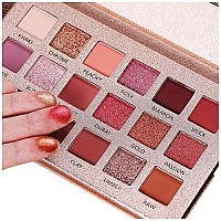 BestLand New Nude Eyeshadow Palette The 18 Colors Matte Shimmer Glitter Multi-Reflective Shades Ultra Pigmented Makeup Eye Shadow Powder Waterproof Eye Shadow Palette (BG52)