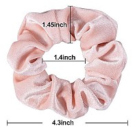 Whaline 12Pcs Blush Theme Hair Scrunchies Velvet Elastics for Women Pink Bobbles Soft Lovers Scrunchy Classic Elastic Thick Hair Bands Ties Gifts for Women Teenage Girls