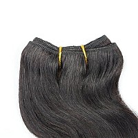 4Bundles Brazilian Body Wave Virgin Hair Extension Human Hair Bundles 8Short Human Hair Virgin Brazilian Hair Weaves 50G/Pcs Human Hair Extensions Natural color (8''x4 BODY, Natural)