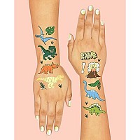 xo, Fetti Dinosaur Temporary Tattoos for Kids - 40 styles | Birthday Party Supplies, Dinosaur Party Favors, T-rex Decorations