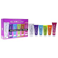 GLAMGLOW Glow Essentials Mask + Moisture Travel Set - SUPERMUD (0.7 oz), GLOWSTARTER NUDE (0.5 oz), GRAVITYMUD (0.35 oz), THRISTYMUD (0.35 oz), POWERMUD (0.35 oz) & FLASHMUD (0.35 oz)