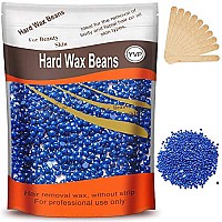 Hard Wax Beans for Painless Hair Removal, Yovanpur Brazilian Waxing for Face, Eyebrow, Back, Chest, Bikini Areas, Legs At Home 300g (10 Oz)/bag with 10pcs Wax Spatulas(Chamomile)