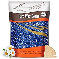 Hard Wax Beans for Painless Hair Removal, Yovanpur Brazilian Waxing for Face, Eyebrow, Back, Chest, Bikini Areas, Legs At Home 300g (10 Oz)/bag with 10pcs Wax Spatulas(Chamomile)