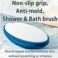 Exfoliating Body Brush, Face Scrub Exfoliator, WIZKER Ingrown Hair Treatment Prevents Razor Bumps, Shaving Irritation, Dark Spots, Soft & Firm for Sensitive Skin, Bath & Shower Waterproof