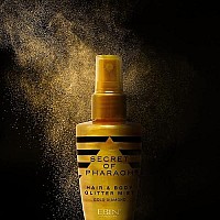 EBIN NEW YORK Secret of Pharaoh Hair & Body Glitter Mist Spray, Easy to Apply, Hydrating, Cruelty-Free, Gifts for Girls, Boys, Men - Gold, 2.37 fl oz