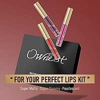 Ownest 24 Colors Matte Velvety Liquid Lipstick Set,Waterproof Long Lasting Non-Stick Cup Liquid Lipgloss Beauty Cosmetics Makeup Kit