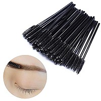 Disposable Mascara Wands Brush Makeup Spoolies Bulk for Eyelash Extensions, 1000 Pieces Black