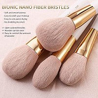 BEILI Makeup Brushes 30Pcs Professional Makeup Brush Set Premium Pink Vegan Synthetic Kabuki Foundation Blending Brush Face Powder Blush Concealers Eye Shadows Make Up Brush Set (White/Rose Golden)