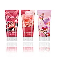 Vital Luxury Hand &Body Cream Gift Set,Hand Lotion Set Deeply Moisturizing for Rough Hands, Best Gift Ideas for Women,Travel size (3x2.5 oz) (Fresh Pomegranate +Japanese Cherry Blossom + Roman)