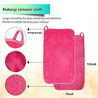 Nugilla Makeup Remover Cloth 5 Pack - Reusable Microfiber Cleansing Towel?Suitable For All Skin Types?Move Makeup Instantly?Multiple Colours