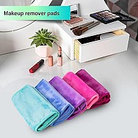 Nugilla Makeup Remover Cloth 5 Pack - Reusable Microfiber Cleansing Towel?Suitable For All Skin Types?Move Makeup Instantly?Multiple Colours