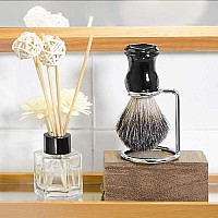 Shave Brush Stand Stainless Steel for Badger Shaving Brushes Holder Height 2.8inch/7cm Space Saver