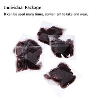 Zonon Hair Nets Invisible Elastic Edge Mesh and U Shaped Pins Set, 50 Pieces 50 cm Individual Package Invisible Hair Nets, 40 Pieces U Shaped Pins for Ballet Bun, Sleeping, Women and Wig (Brown)