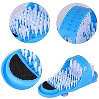 Tbestmax Shower Foot Scrubber Feet Cleaner Washer Brush for Floor Spas Massage, Slipper for Exfoliating Cleaning