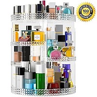 360 Large Rotating Makeup Organizer Countertop, Clear Acrylic Makeup Organizers, Organizador De Perfumes, 7 Layers Large Make Up Organizer, Huge Storage Fits for Vanity and Bathroom - Plus Size Clear