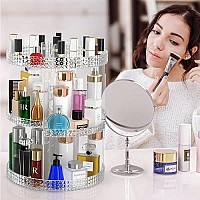 360 Large Rotating Makeup Organizer Countertop, Clear Acrylic Makeup Organizers, Organizador De Perfumes, 7 Layers Large Make Up Organizer, Huge Storage Fits for Vanity and Bathroom - Plus Size Clear