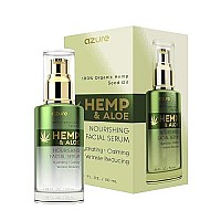 Azure Hemp & Aloe Nourishing Facial Serum - Moisturizing, Calming & Revitalizing | Reduces Wrinkles, Fine Lines & Creases | Restores Dehydrated Skin | Made In Korea - 50Ml