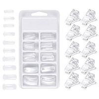 DNHCLL 600 PCS 12 Sizes False Toenails Full Cover Artificial French Acrylic Toenails for Nail Salons and DIY Nail Art (Natural)