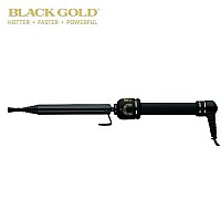 Hot Tools Black Gold Spiral Curling Wand | Creates Defined Waves and Curls (3/4 in)